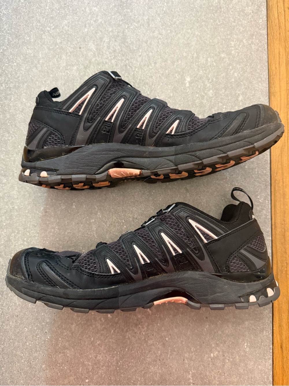 Salomon XA Pro 3D Ultra Trail Running Shoes Black Pink Womens Size 9 - Picture 3 of 11
